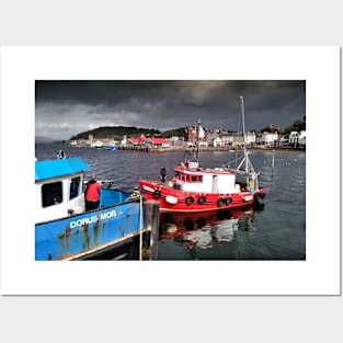 Fishing boat departing Oban harbour Posters and Art